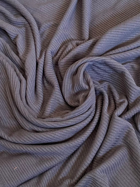 Ribbed Sweater Knit- Charcoal Gray