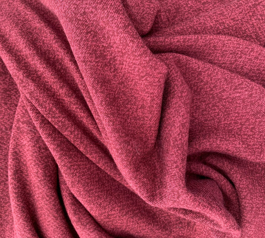 French Terry- Heathered Burgundy